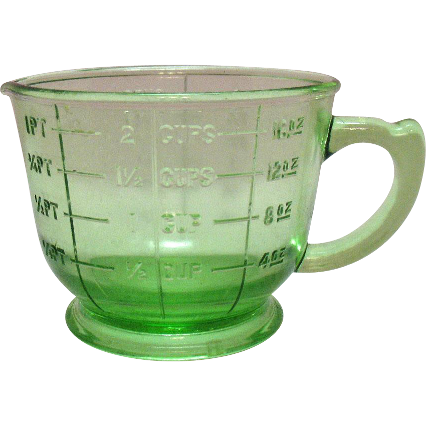 Vintage Two Cup Green Measuring Mixing cup Very Good Condition from ...