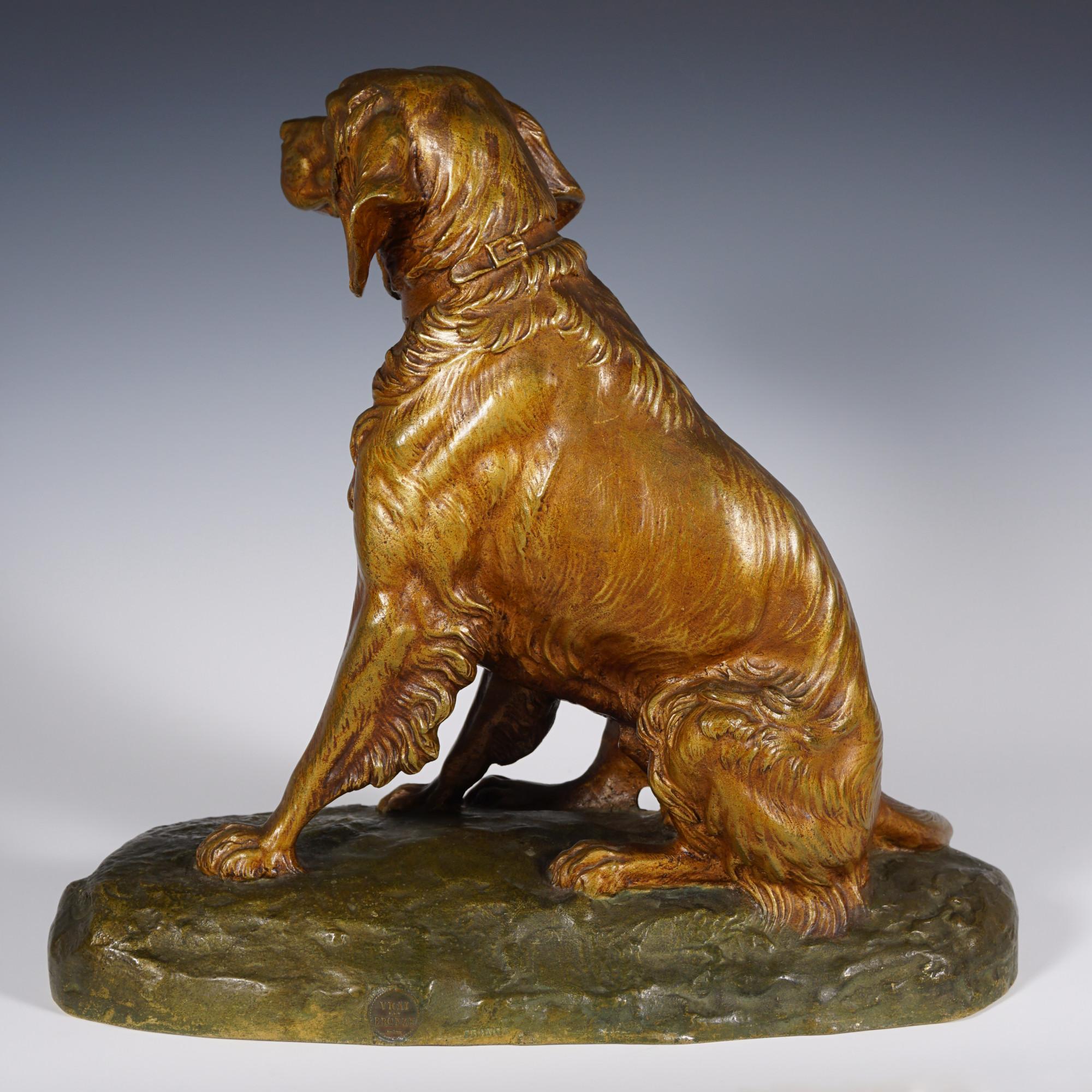 1940\u2019s Vintage CompositionPlaster Lounging Dog Statue\u2013Saint Bernard c