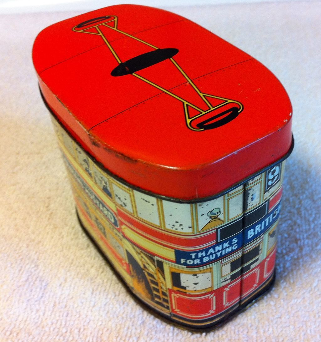 Small But Cute Vintage British Biscuit Tin, Trolley, Huntley Boorne ...