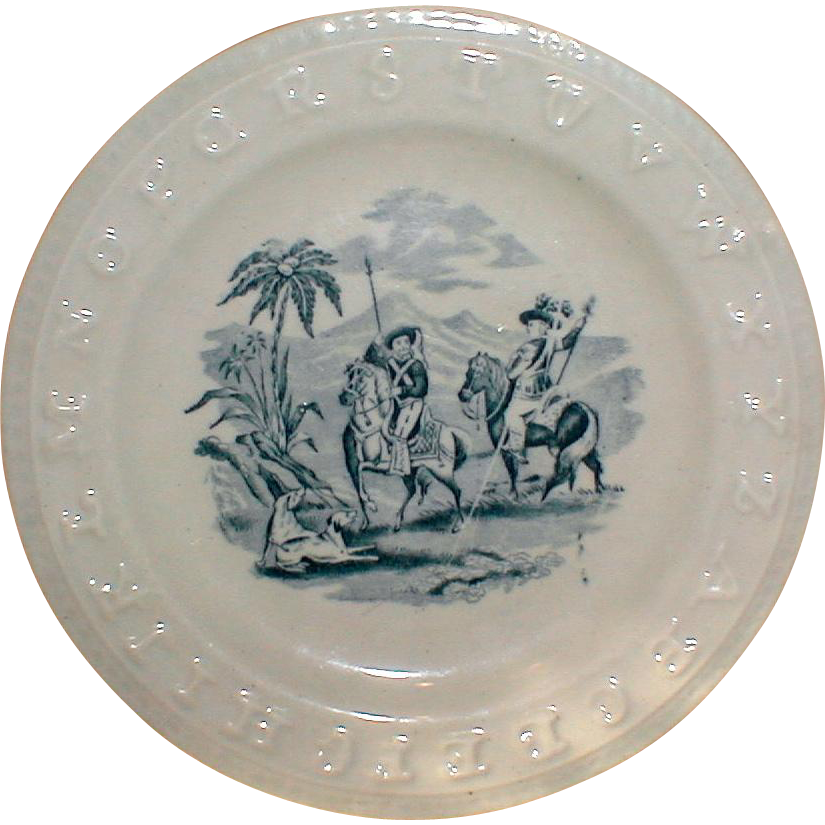 Blue Transferware ABC Plate, 1860's, Charles Allerton from tomjudy on ...