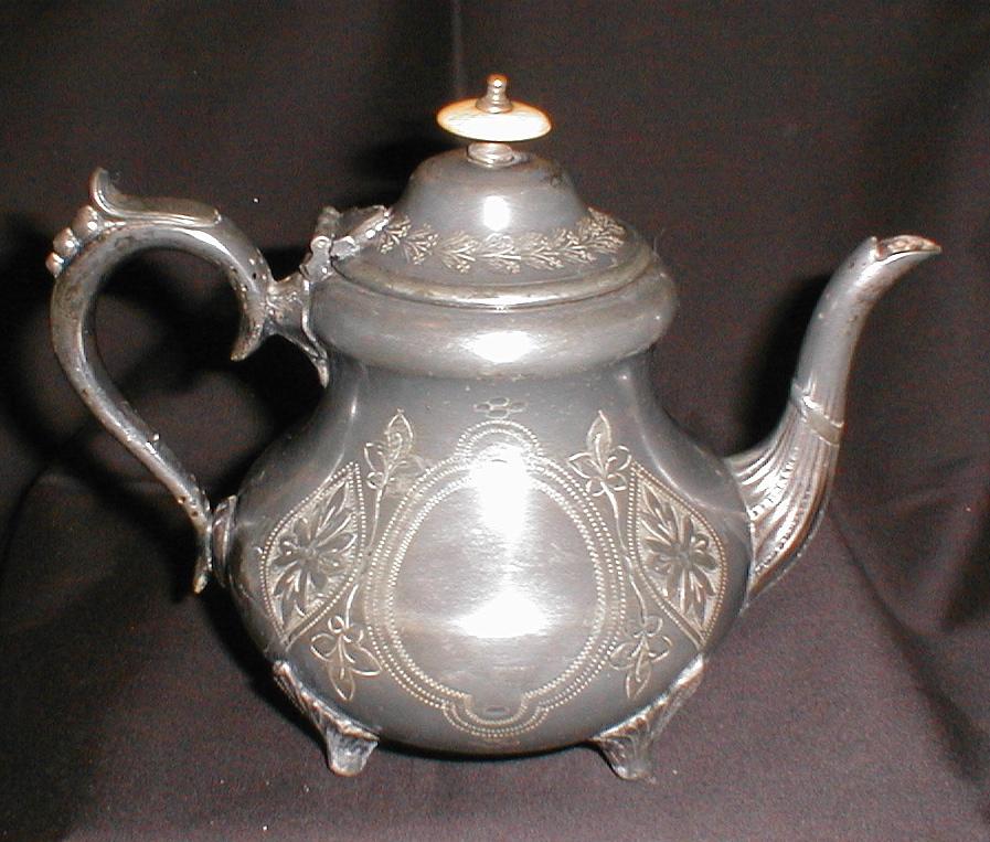 Vintage Edwardian Silverplate Teapot, Britanoid from tomjudy on Ruby Lane